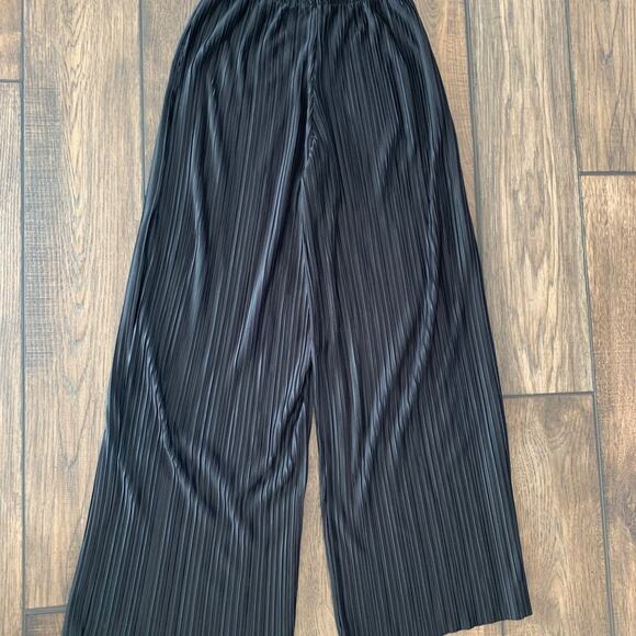 Missguided Pants - Misguided Black Slacks Flare Wide Leg Dress Pants Womans US 6 / UK 10 Made in UK
